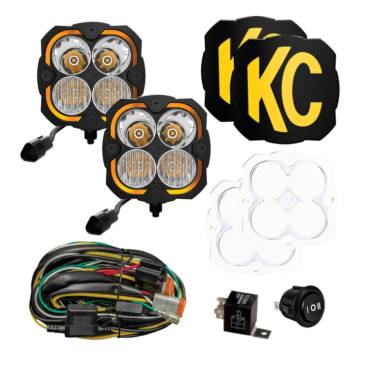 KC HiLites - FLEX ERA® 4 - 2-Light Master LED Light Pod Kit