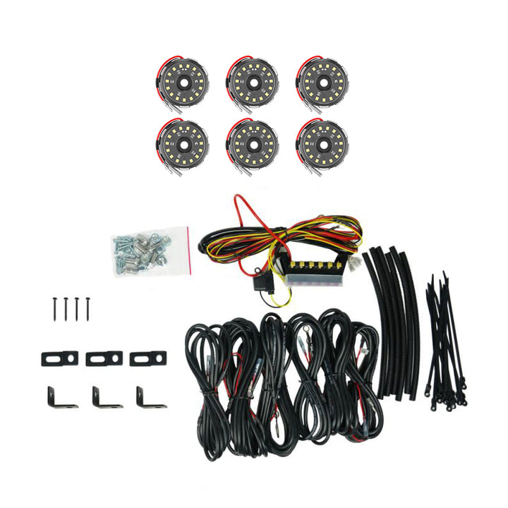 KC HiLites - Cyclone V2 LED 6-Light - Rock Light Kit