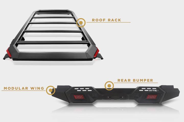 2021-2024 Ford Bronco-(R)Bumper+Bumper Wing+Roof Rack