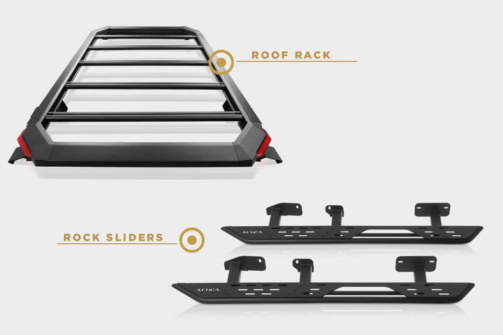 2021-2024 Ford Bronco-Rock Sliders+Roof Rack